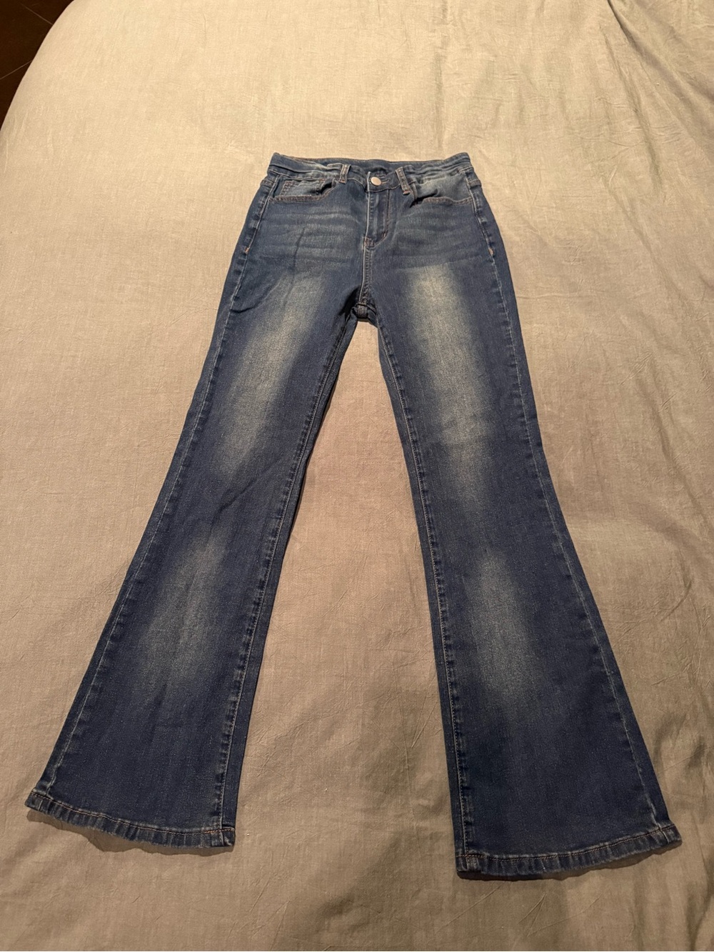 Dark Blue Boot-Cut Jeans - Classic Flare Style